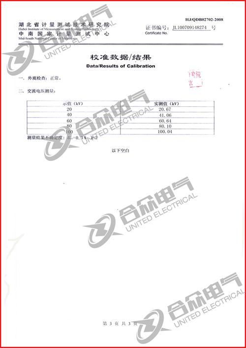 激勵變壓器證書 激勵變壓器證書