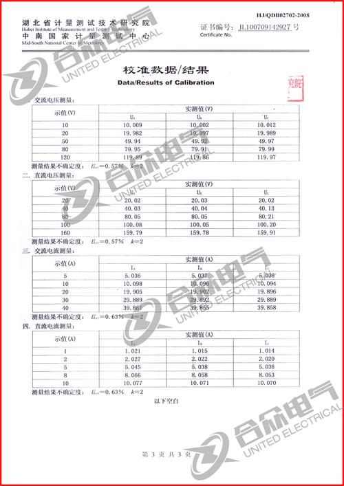 熱繼電器測試儀證書 熱繼電器測試儀證書